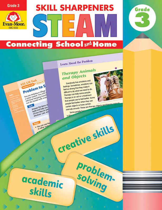 >Evan-Moor Grade 3 Skill Sharpeners: STEAM - Activity Book