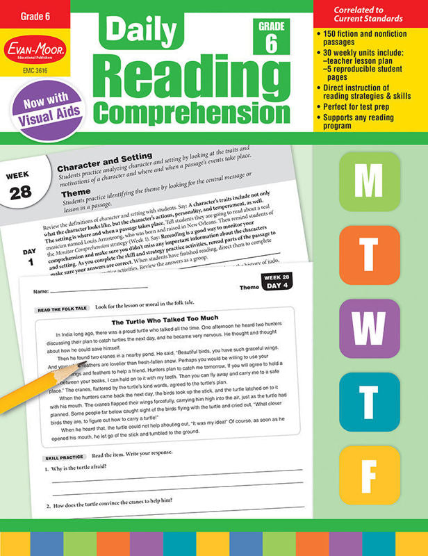 >Evan-Moor Grade 6 Daily Reading Comprehension