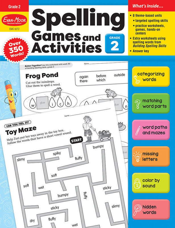 >Evan-Moor Grade 2 Spelling Games and Activities