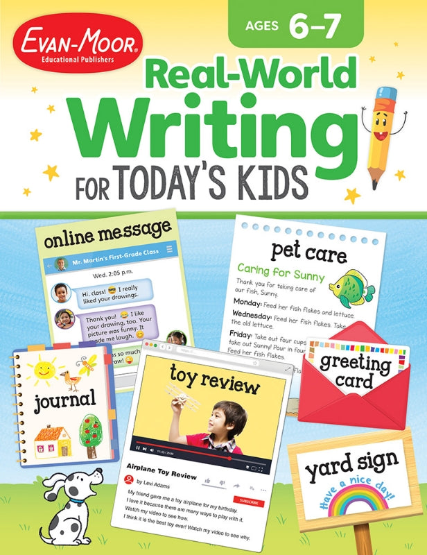 >Evan-Moor Grade 1-2 Real-World Writing for Today's Kids Ages 6-7