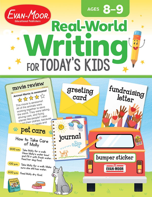 >Evan-Moor Grade 3-4 Real-World Writing for Today's Kids Ages 8-9