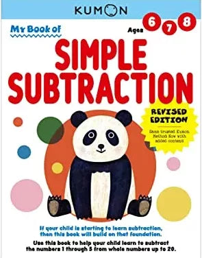 >KUMON Grade 1-3 My Book of Simple Subtraction - Age 6-8