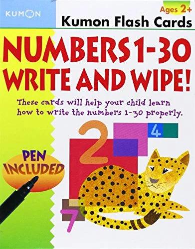 >KUMON Grade PreK-K Numbers 1-30 Write & Wipe Age 2-6