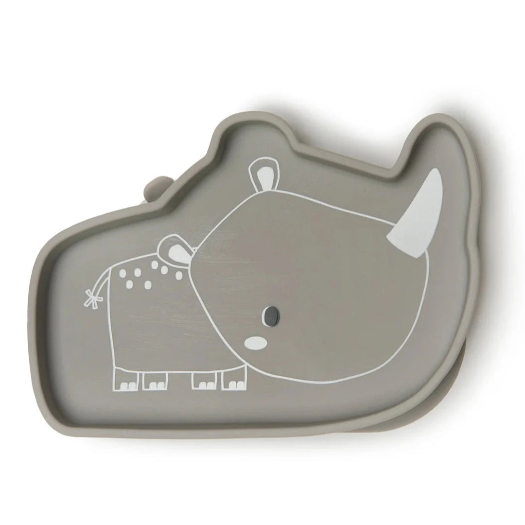 LOULOU LOLLIPOP Born to be Wild Silicone Snack Plate - Rhino