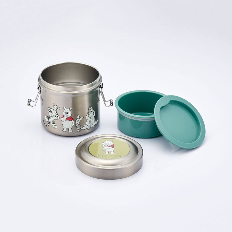 >Skater Stainless Antibacterial Thermal Lunch Box 600ml - Pooh+Tiger