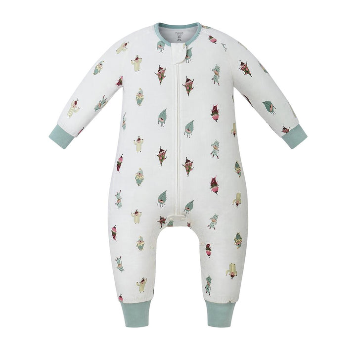 Nest Designs Kids/Baby 0.6 TOG Bamboo Pima Long Sleeve Footed Sleep Suit - Pixie Dust