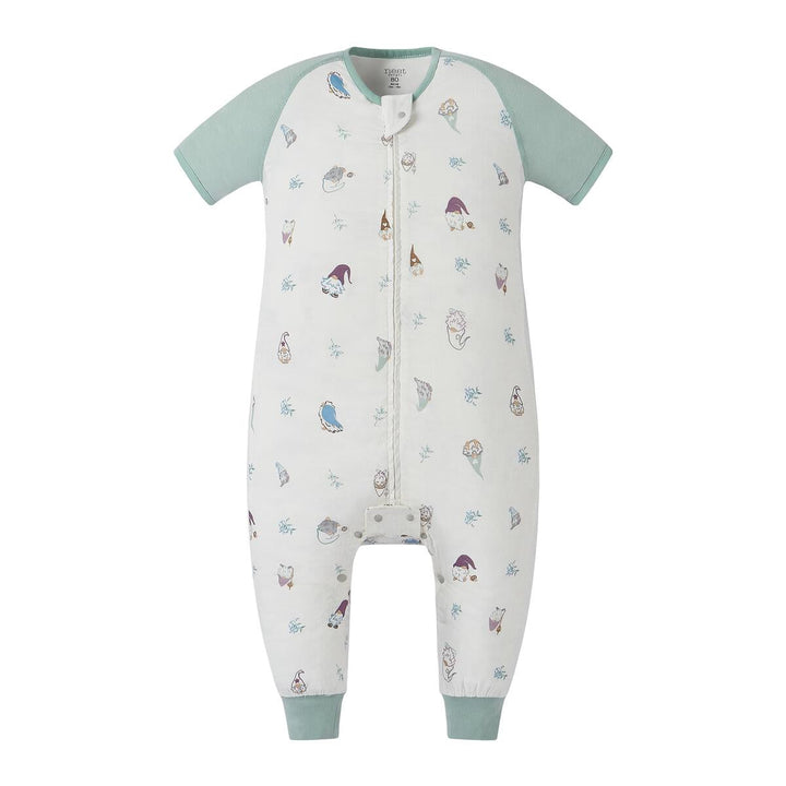 Nest 0.6 TOG Raglan Bamboo Pima Short Sleeve Footed Sleep Suit - Oh Gnome!