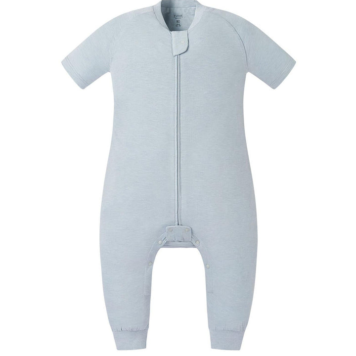 Nest Designs Kids/Baby 0.5 TOG Short Sleeve Footed Sleep Suit (Bamboo Jersey) - Pantone Niagara Mist