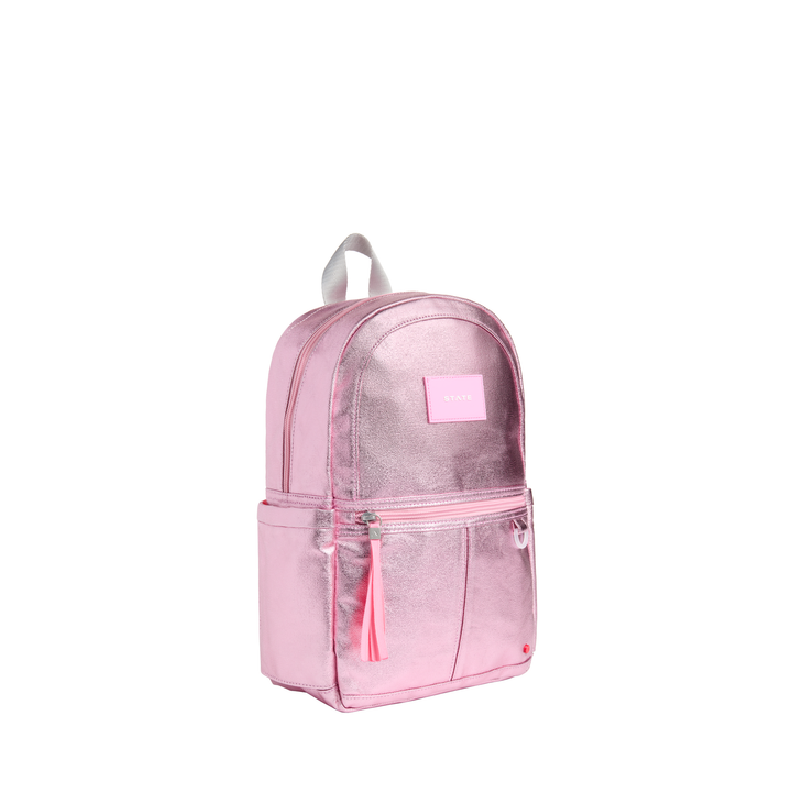 >State Bags Kane Kids Mini Backpack in Pink/Silver