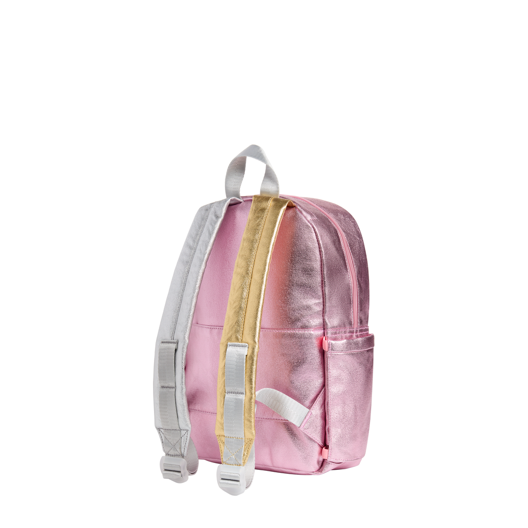 >State Bags Kane Kids Mini Backpack in Pink/Silver