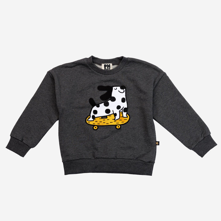 >Petite Hailey Kids Winston Dog Sweatshirts Set - Charcoal