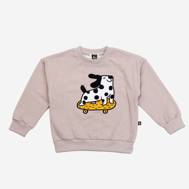 >Petite Hailey Kids Winston Dog Sweatshirts Set - Beige