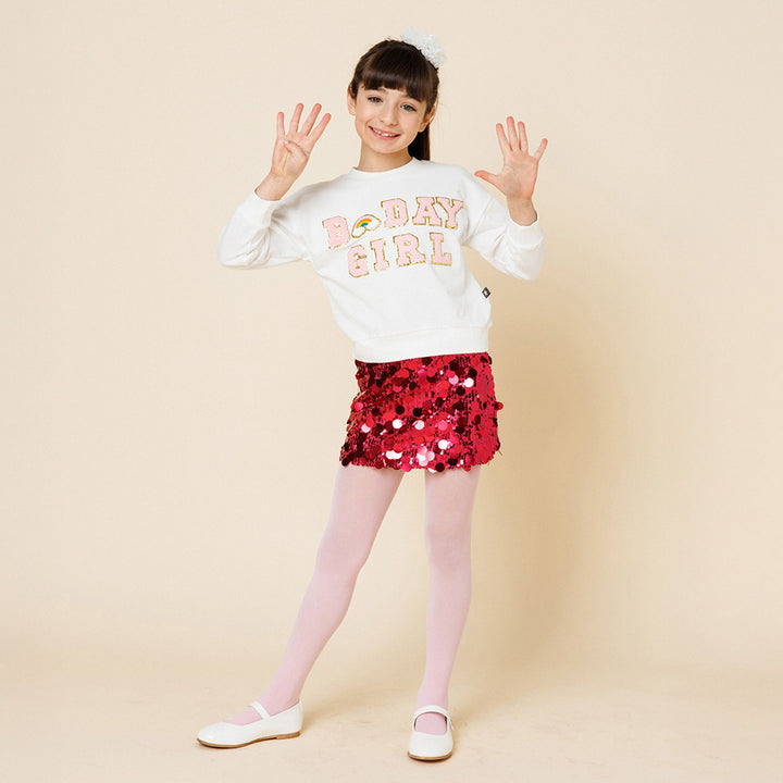 >Petite Hailey Girl Bday Sweatshirts - White