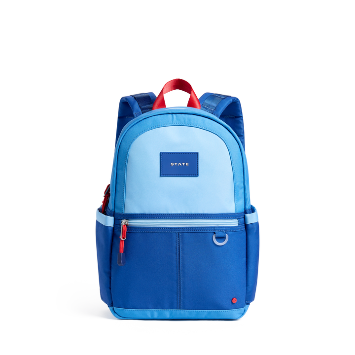 >State Bags Kane Kids Mini Backpack in Blue/Light Blue Colorblock