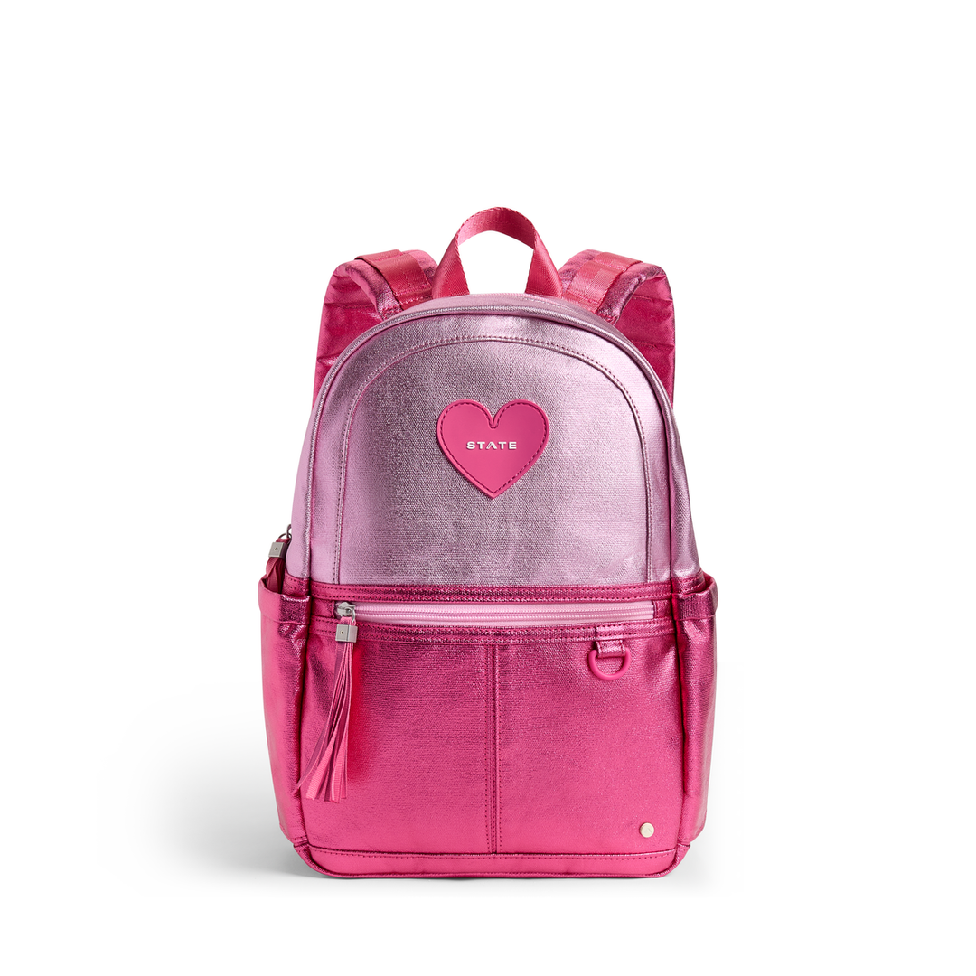 >State Bags Kane Kids Mini Backpack in Pink/Hot Pink Colorblock