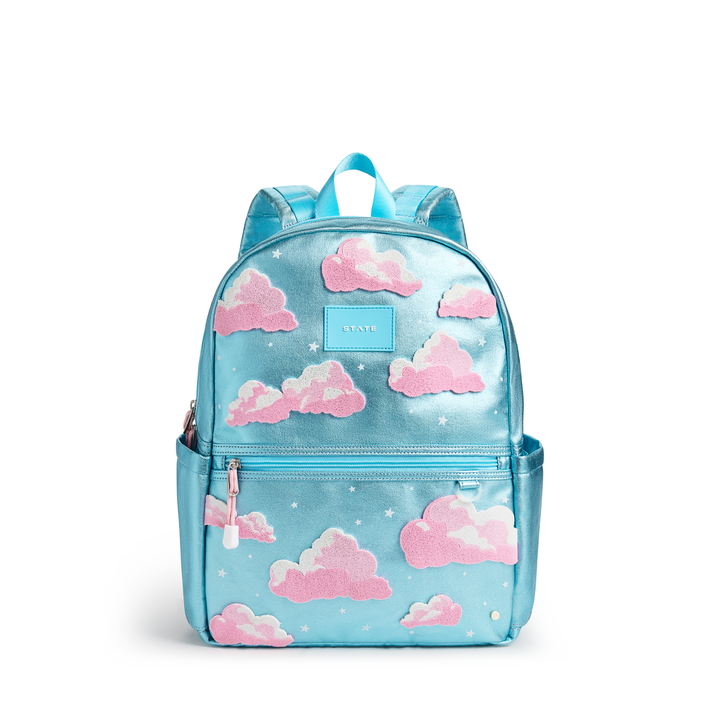 State Bags Kane Kids Double Pocket Backpack - Metallic | Clouds