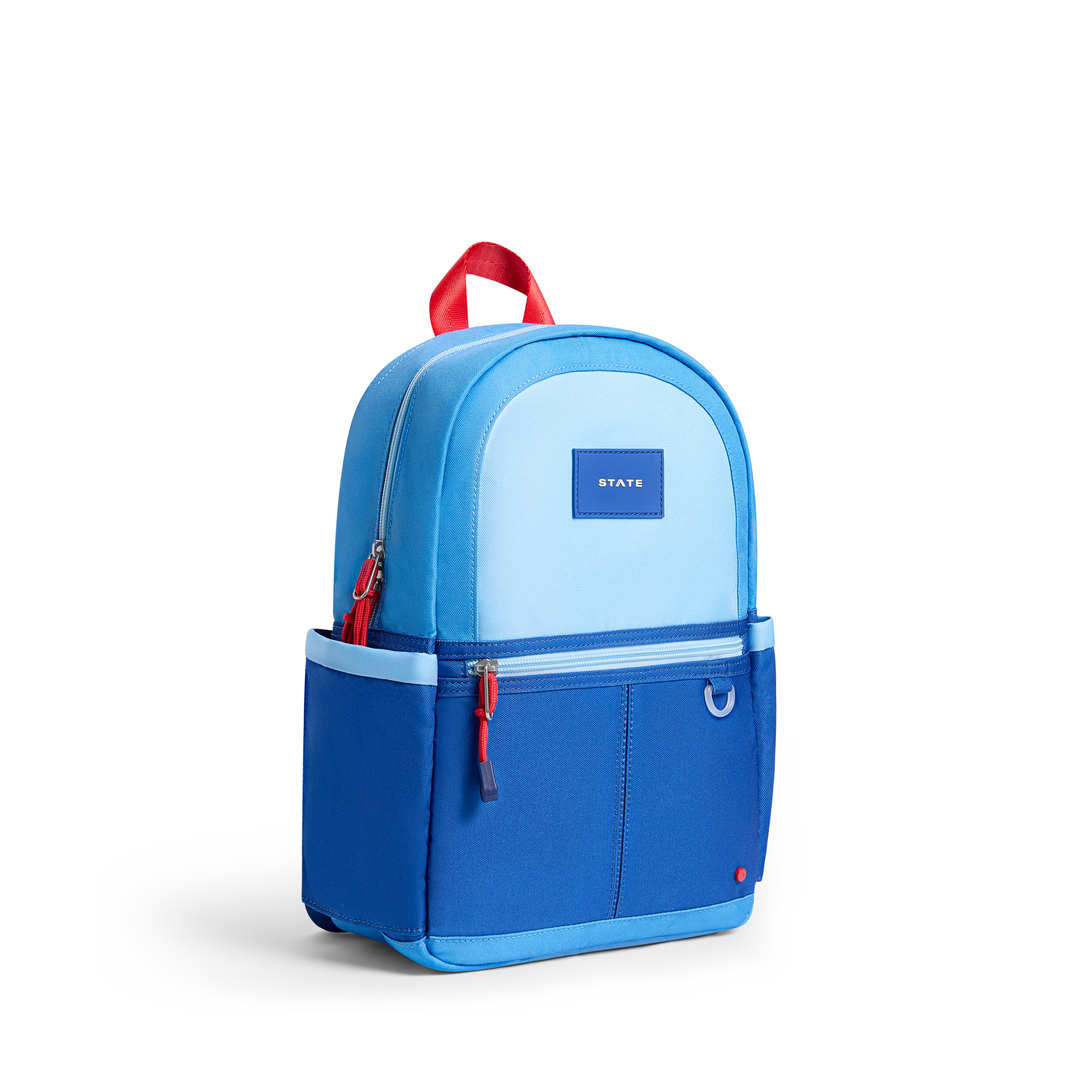 >State Bags Kane Kids Mini Backpack in Blue/Light Blue Colorblock