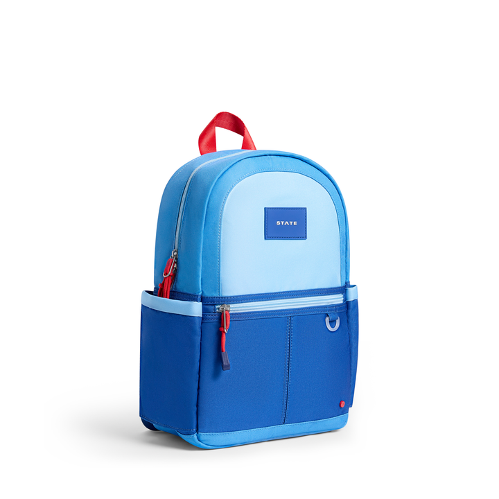 >State Bags Kane Kids Mini Backpack in Blue/Light Blue Colorblock