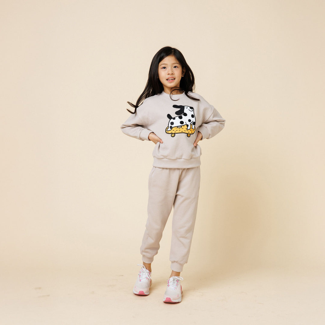 >Petite Hailey Kids Winston Dog Sweatshirts Set - Beige