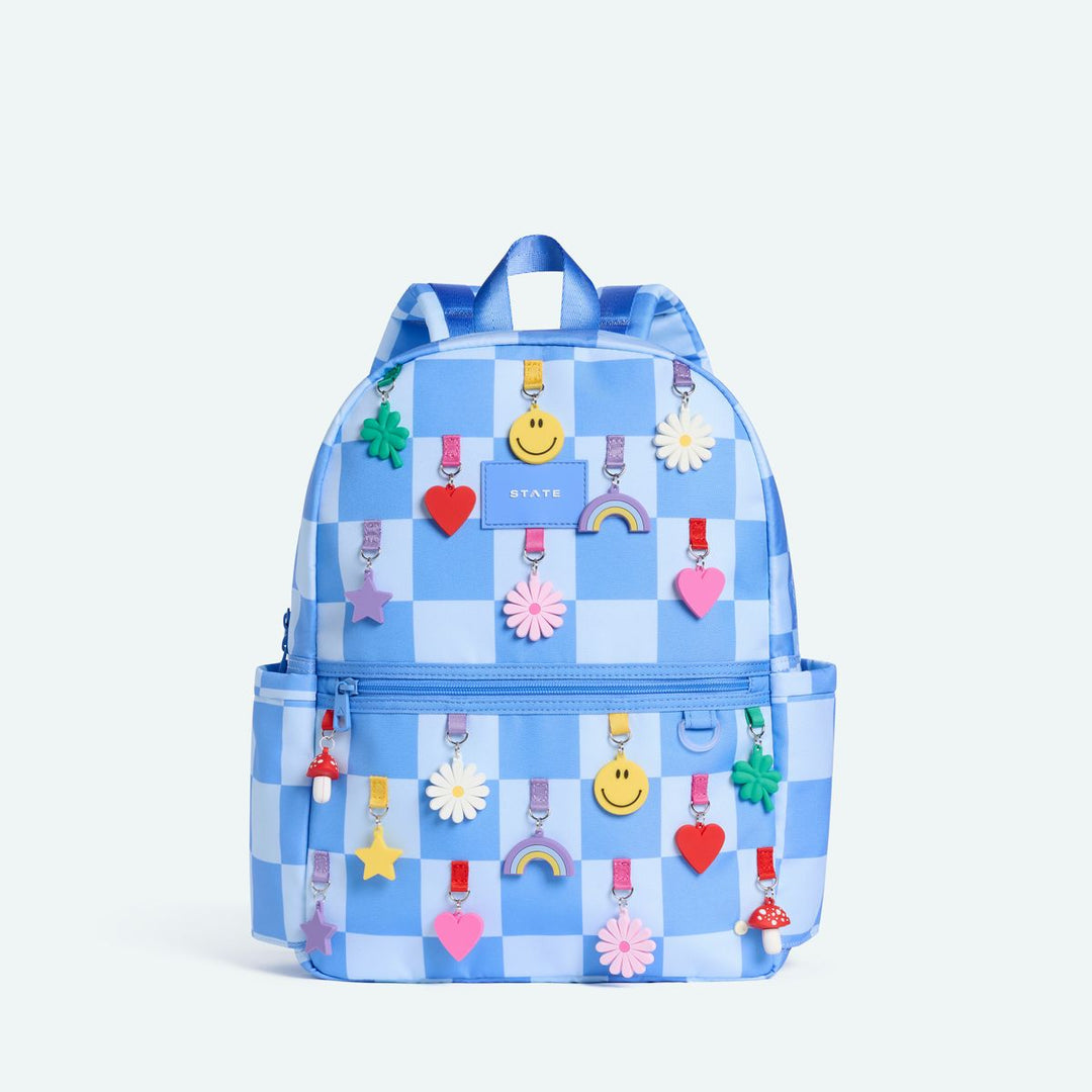 >State Bags Kane Kids Backpack in Charms Blue Check