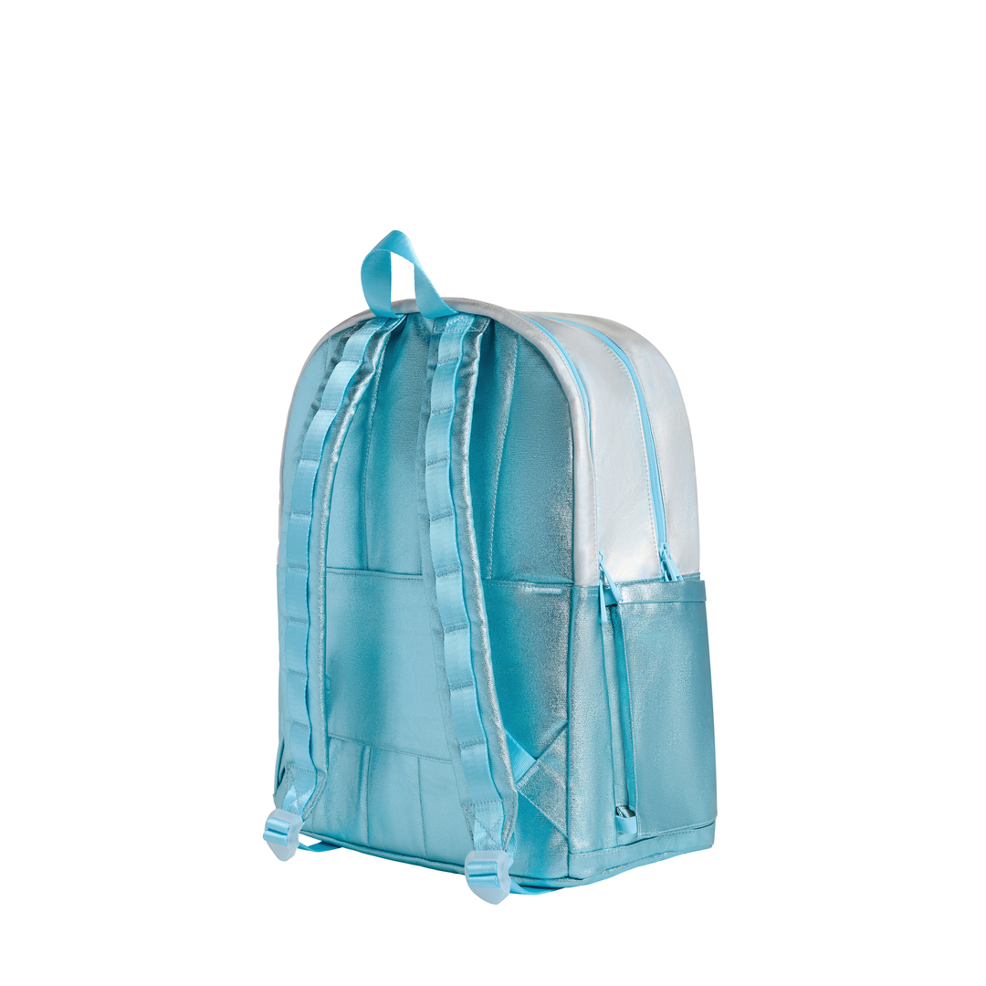 State Bags Kane Kids Double Pocket Large Backpack - Blue Iridescent