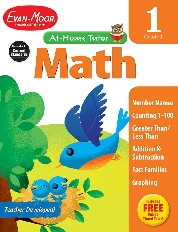 >Evan-Moor Grade 1 At-Home Tutor Math
