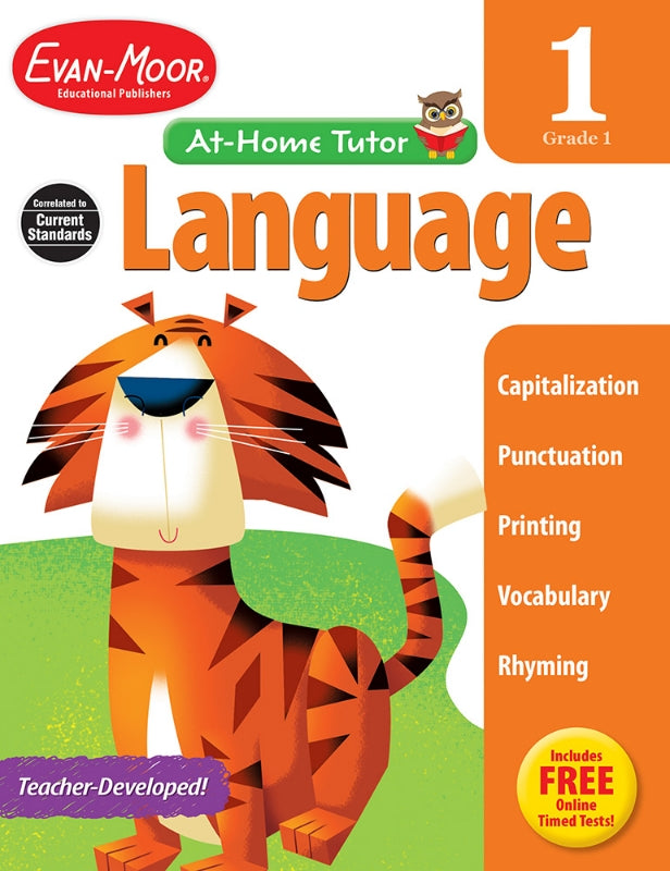 >Evan-Moor Grade 1 At-Home Tutor Language