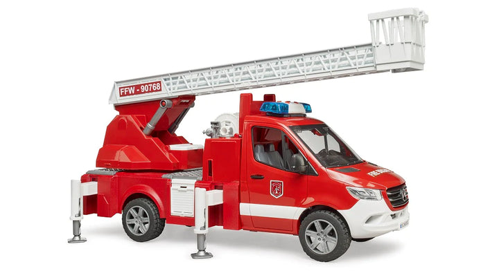 >Bruder 02673 MB Sprinter Fire Engine w/ Ladder Water Pump and Light & Sound 17.7 x 6.8 x 8.6 inch