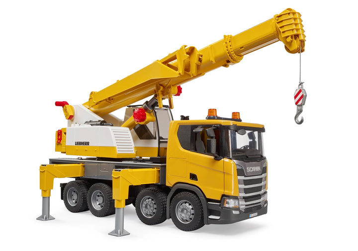 >Bruder 03571 SCANIA Super 560R Liebherr Crane Truck w/ Light&Sound 24.4 x 7.3 x 10.6 inch