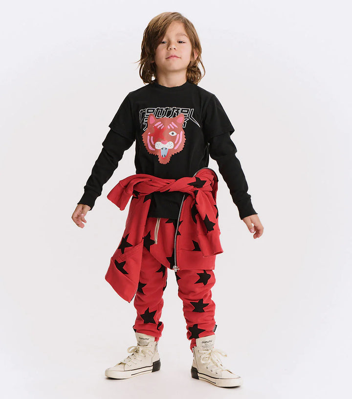 Nununu Kids STAR BAGGY Pants - Smokey Red