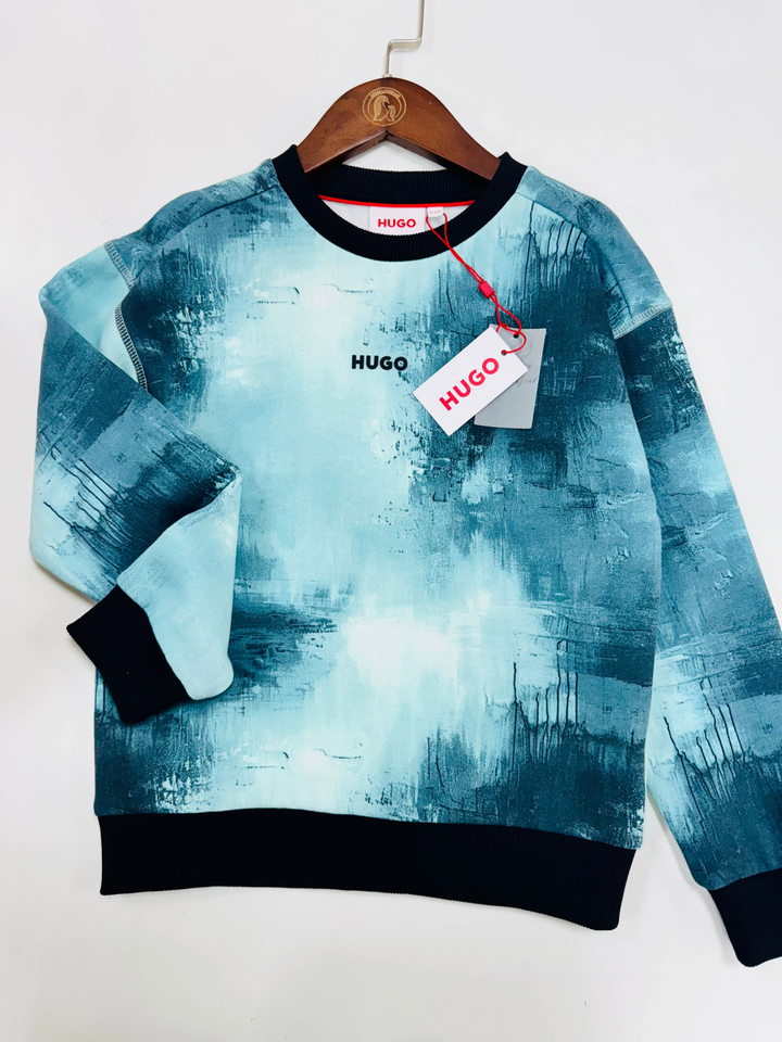 HUGO Kids Arty Allover Print Sweatshirt - 8Y