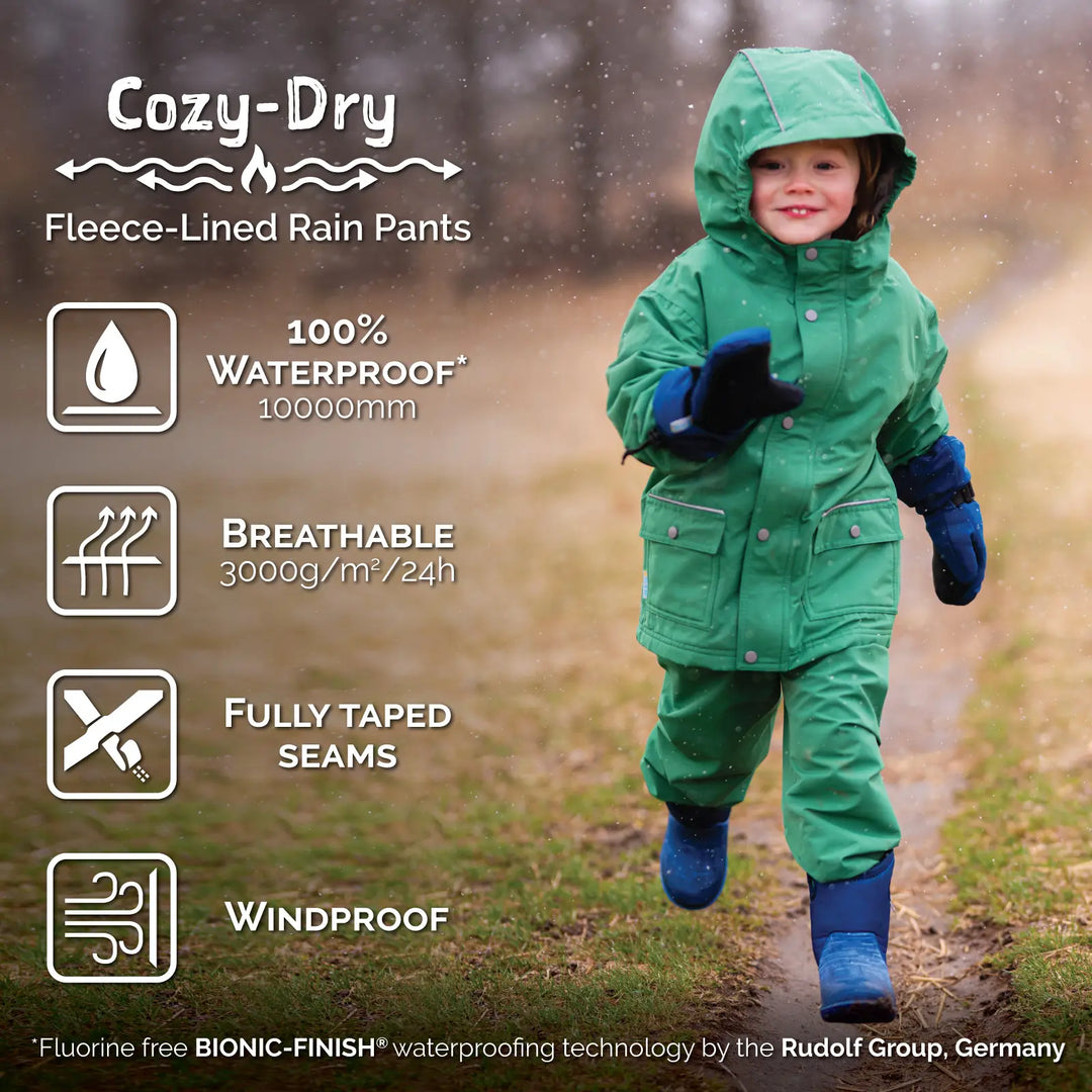 >Jan & Jul Kids Cozy-Dry Rain & Snow Pants (Fleece Lined) - Dusty Pink