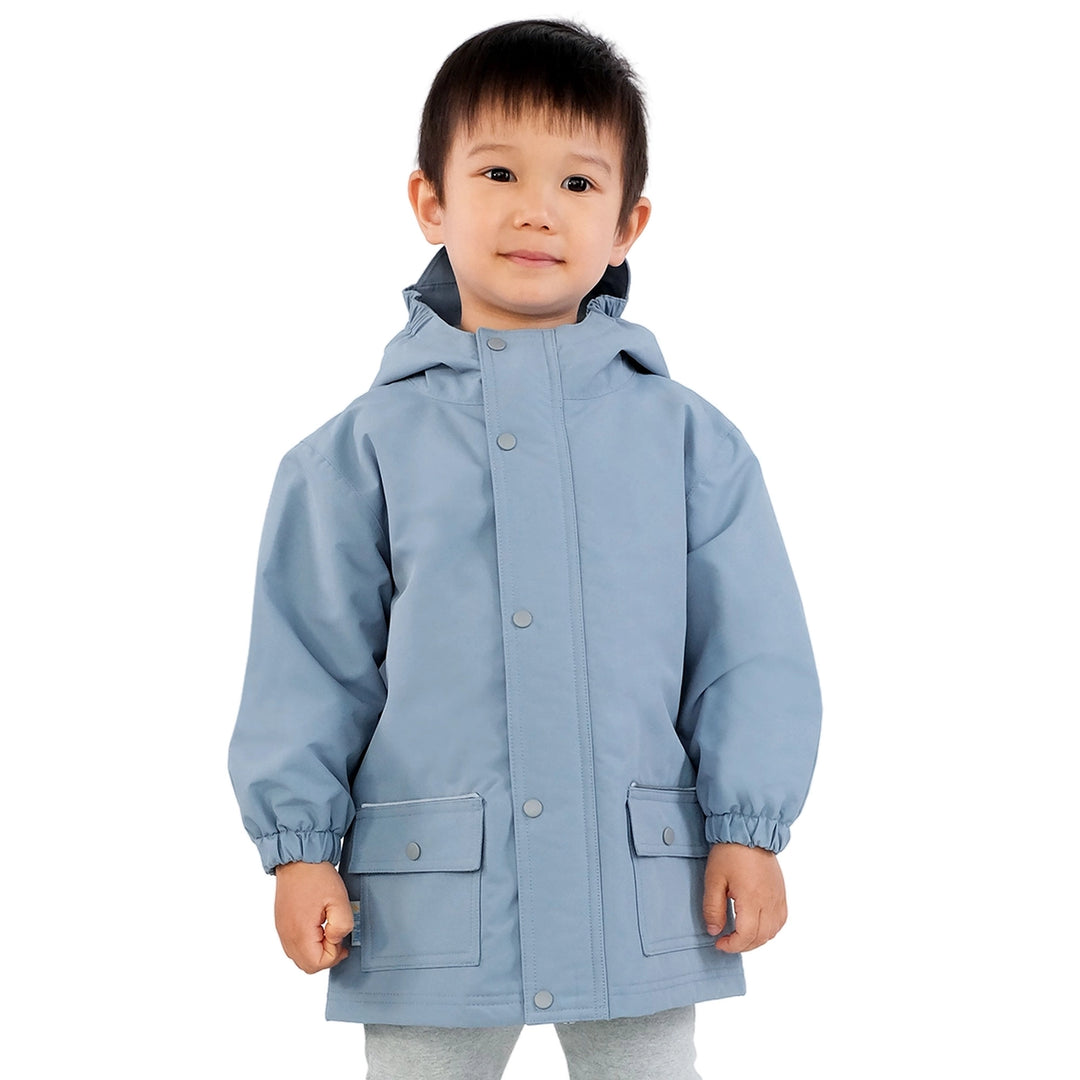 >Jan &amp; Jul Kids Cozy-Dry Waterproof Rain Jacket - Dusty Blue