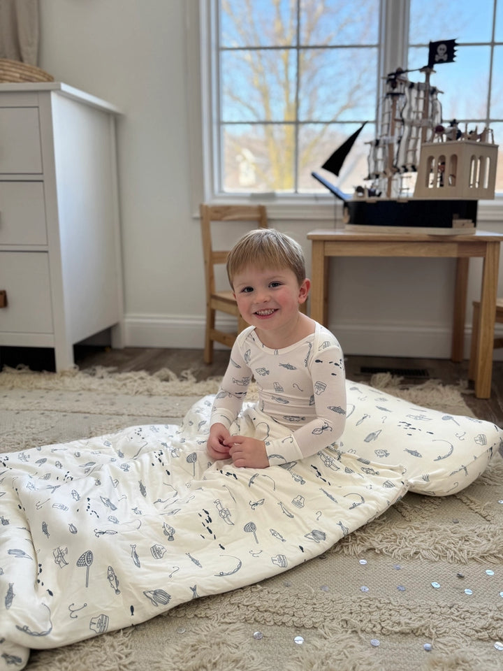 Gunamuna Baby/Kids NAP MAT- Fishing