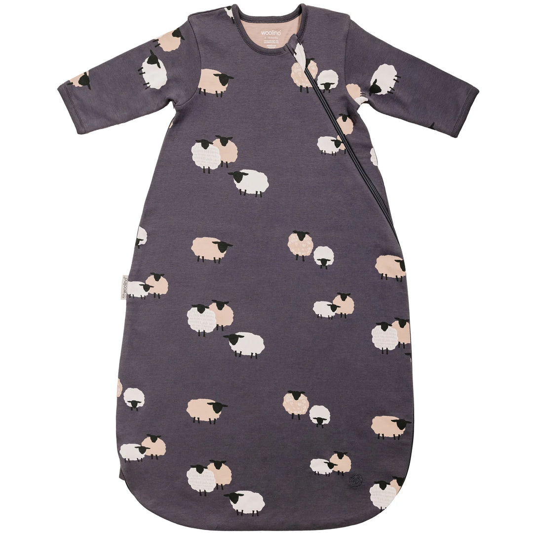 >Woolino Baby Merino Wool & Organic Cotton Slumber Sack Sleep Bag - Sheep Slate