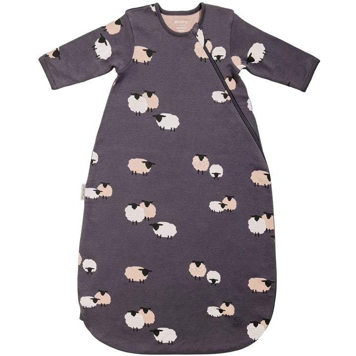 >Woolino Baby Merino Wool & Organic Cotton Slumber Sack Sleep Bag - Sheep Slate