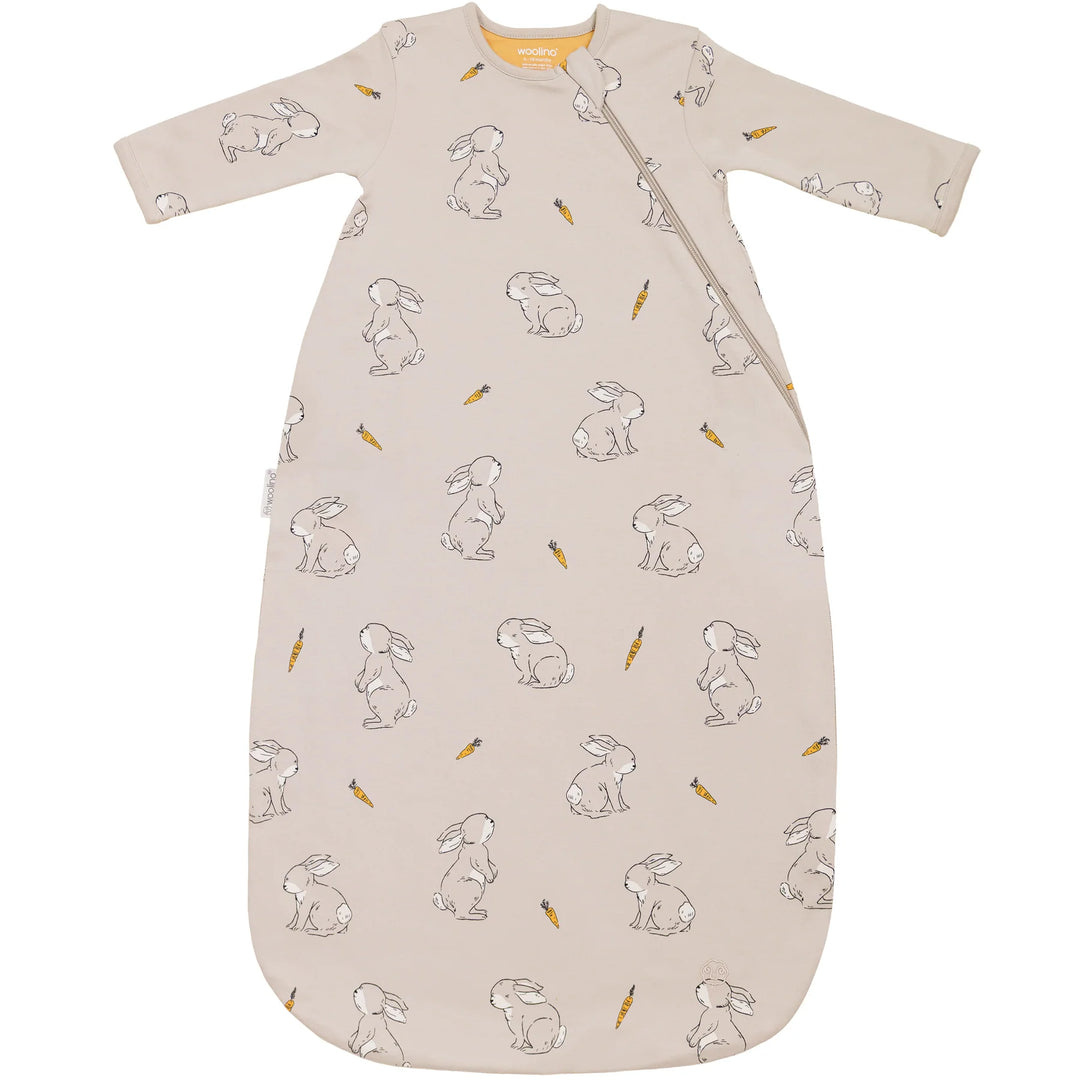 >Woolino Baby Merino Wool & Organic Cotton Slumber Sack Sleep Bag - Bunny
