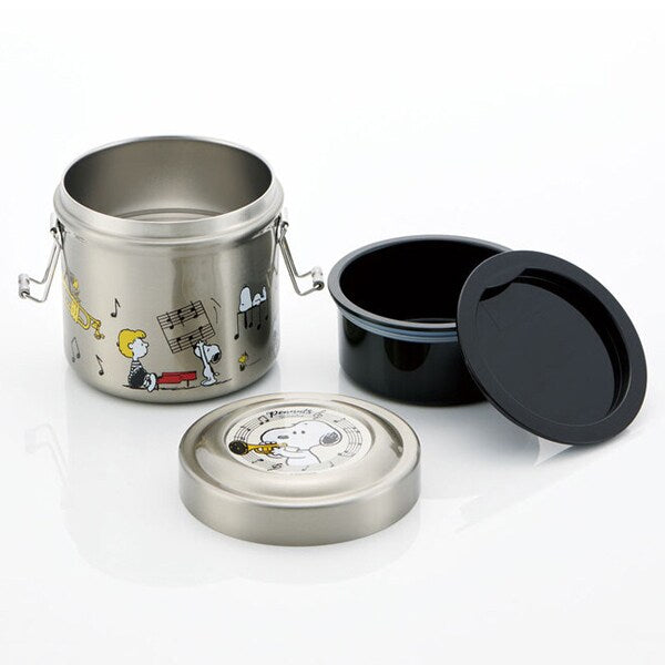 >Skater Stainless Antibacterial Thermal Lunch Box 600ml - Peanuts Orchestra