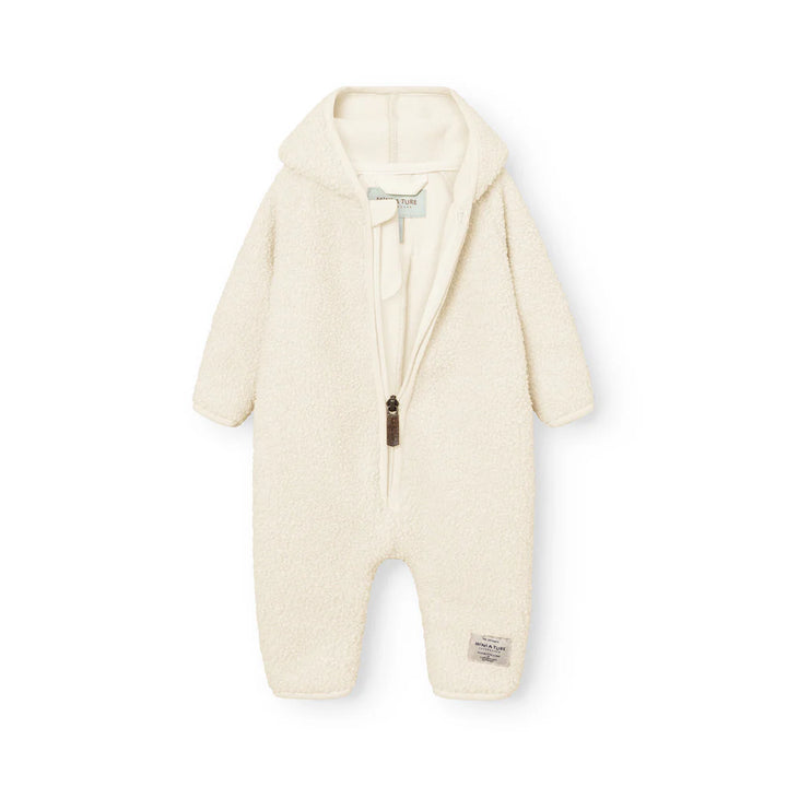 MINI A TURE Baby MATADEL Teddyfleece Jumpsuit - Angora Cream