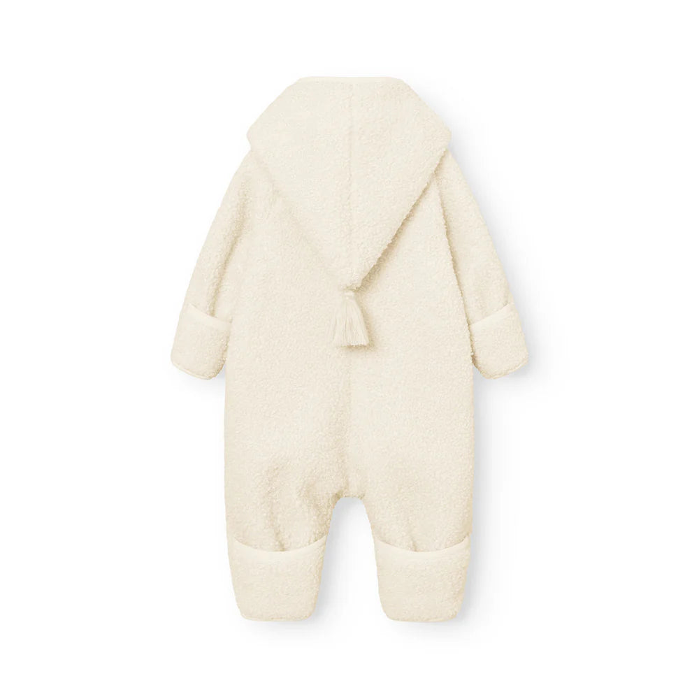 MINI A TURE Baby MATADEL Teddyfleece Jumpsuit - Angora Cream