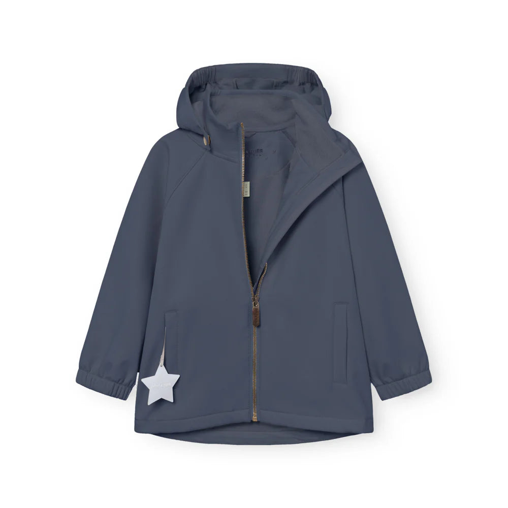 MINI A TURE Kids MATADEN Transitional All Season Softshell Jacket - Ombre Blue