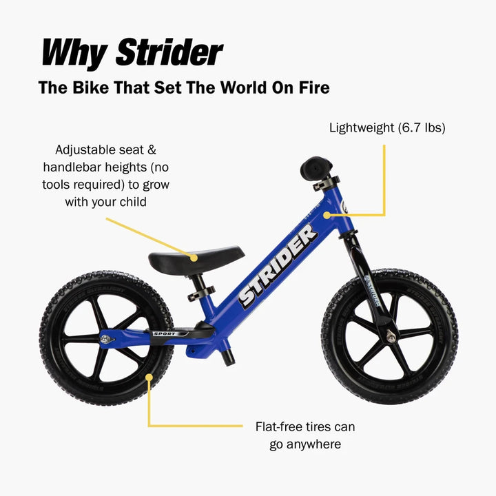 >Strider 12 Sport Balance Bike in Red