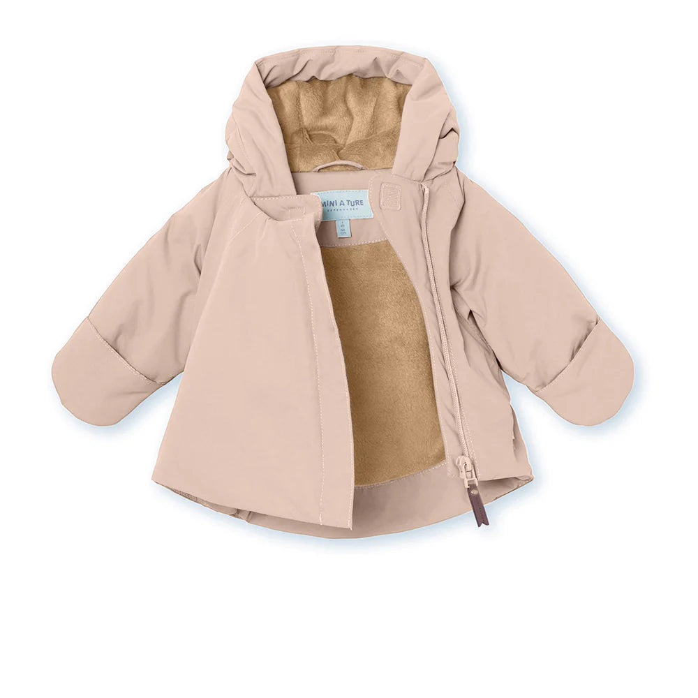 MINI A TURE Baby MATYAKA Fleece Lined Winter Jacket - Cloudy Rose