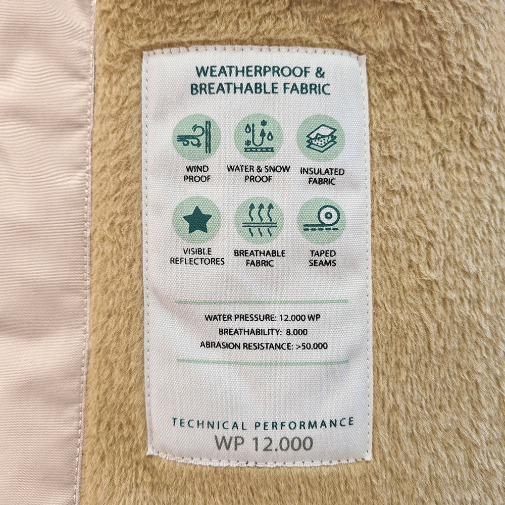 MINI A TURE Baby MATYAKA Fleece Lined Winter Jacket - Cloudy Rose