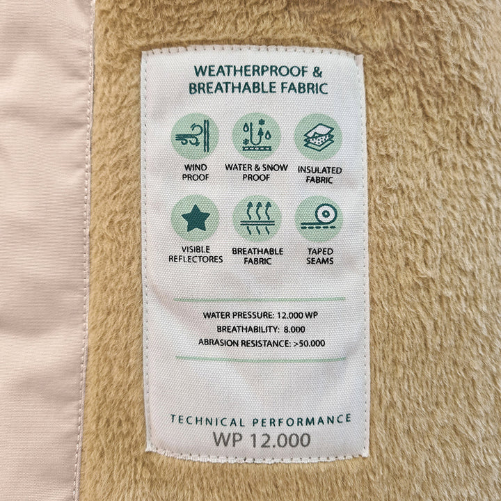 MINI A TURE Baby MATYAKA Fleece Lined Winter Jacket - Cloudy Rose