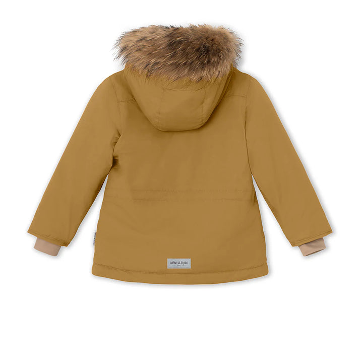 MINI A TURE Kids MATKASTORIO Winter Jacket w/ Fur Hat - Medal Bronze