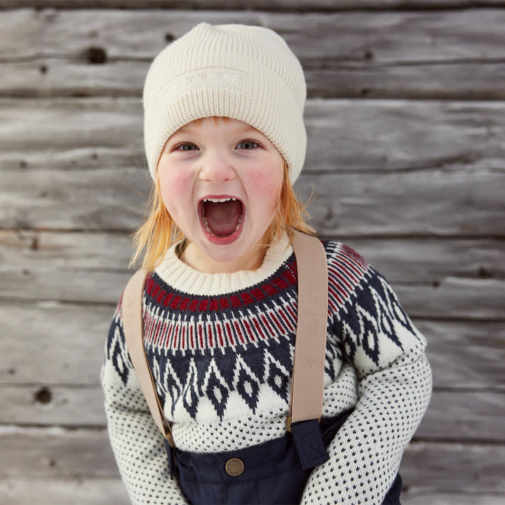 MINI A TURE Kids MATBOJE Wool Beanie - Angora Cream