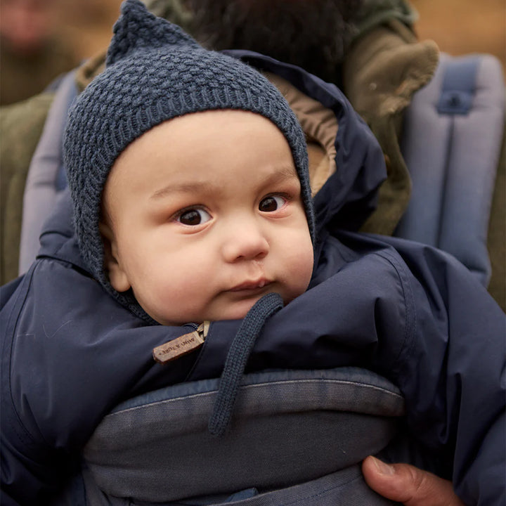 MINI A TURE Baby MATKLINTE Wool Hood - Light Plum