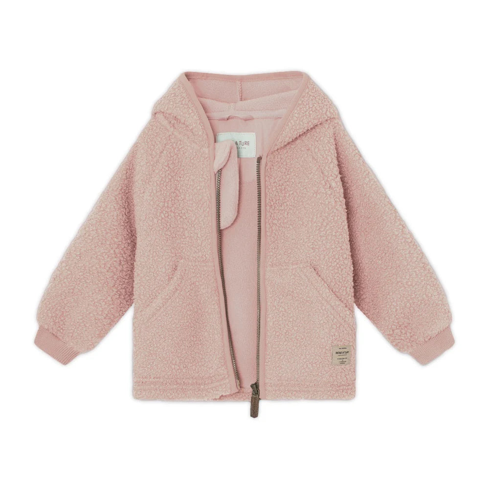 MINI A TURE Kids LIFF Teddy Jacket in Adobe Rose