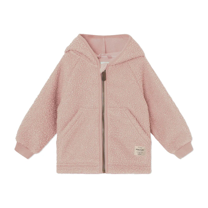 MINI A TURE Kids LIFF Teddy Jacket in Adobe Rose